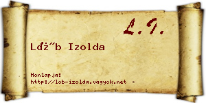 Löb Izolda névjegykártya